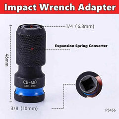 Hex Socket Wrench Adapter for Screwdriver Bit Square Drive to 1/4-Inch Quick Release