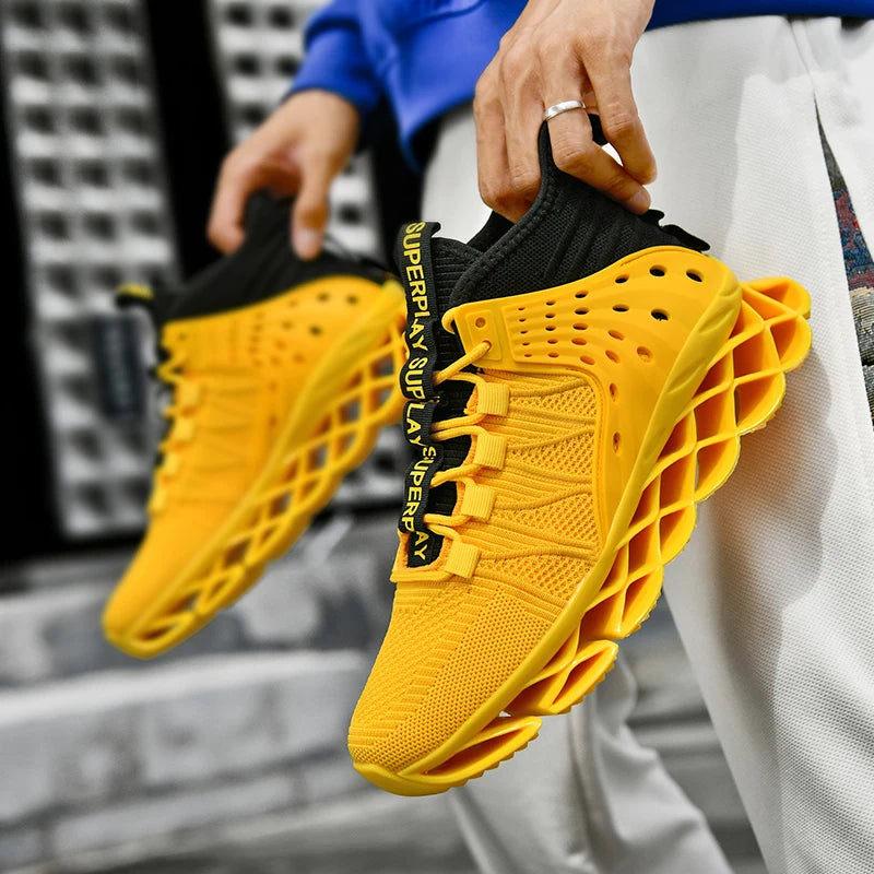 Men’s Casual Sneakers – Breathable Flyknit Trainers by Snagg A Shoes