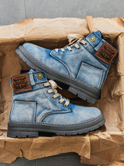 Men’s High-Top Denim Boots by Snagg A Shoes