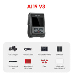 2K Quad HD+ Buffered Parking Dash Cam | Super Night Vision & GPS Logger