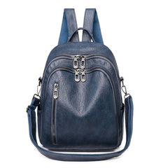 Soft PU Leather Multifunctional School Backpack