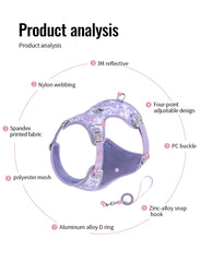 Ultra-Lightweight Breathable Harness & Leash Set by Snagg A Harness