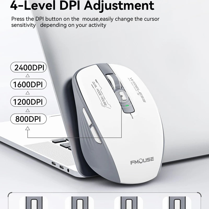 Dual Mode Wireless Mouse – Bluetooth & 2.4G Connection for PC & Tablet by Snagg A Gaming Mouse
