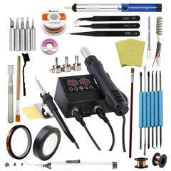 2-in-1 SMD Rework Soldering Station with Hot Air Gun & Iron - SnaggIt