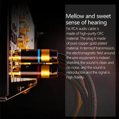 HiFi RCA Audio Cable – Premium 2RCA to 2RCA Interconnect Cable for Amplifiers, DACs, TVs & DVD Players by Snagg A Interconnect Cable