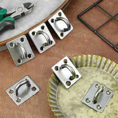 304 Stainless Steel Heavy-Duty Ceiling Hook | U-Shaped Square Gasket Hook for Yoga Hammock Bracket
