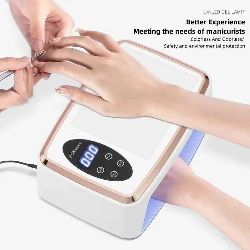 Professional 90 LED High-Density UV/LED Nail Lamp – Full Coverage Smart Curing Station