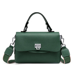 Genuine Leather Envelope Top-Handle Bag – Simple Luxury Women's Shoulder & Small Crossbody Handbag