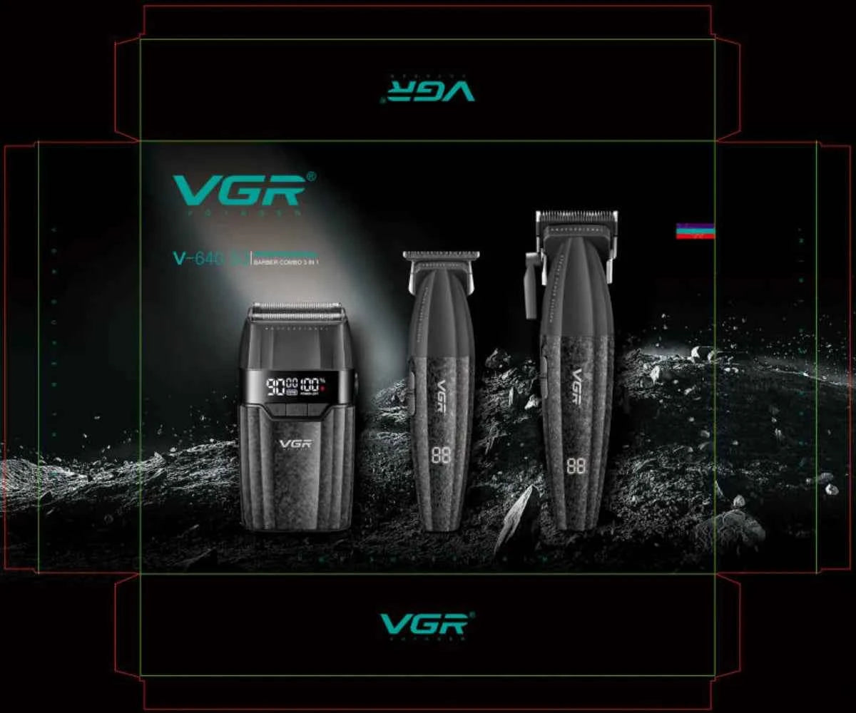 Professional 9000 RPM Barber Suite – Dual Machine Precision Set with Integrated Fine Tuning & High Capacity Lithium Power