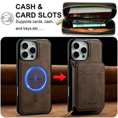 2 in 1 MagSafe Magnetic Leather Wallet & Card Holder Case - for iPhone 15 Series - Phone Cases Covers