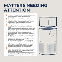 2 in 1 Smart Air Purifier and Humidifier - H13 True HEPA & Ultra Quiet Operation