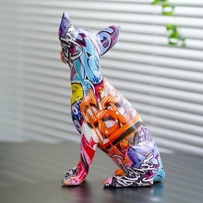 Graffiti Chihuahua Resin Sculpture by Snagg A Sculpture