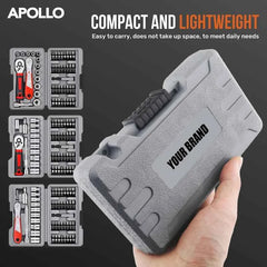 1/4" & 3/8" Ratchet Socket & Torque Wrench Set – Cr-V Steel Sockets & Screwdriver Bits for Automotive & Home Repair