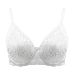 Plus Size Plunge Minimizer Bra | Floral Lace Mesh Underwire Full Coverage Big Bust