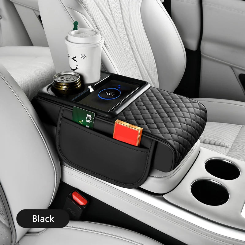 Car Armrest Cushion with Wireless Charging by Snagg An Armrest