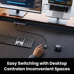 USB 3.0 KVM Switch 2 PC Sharing Hub for Keyboard, Mouse, Printer & Up to 4 USB Devices by Snagg A USB Switch
