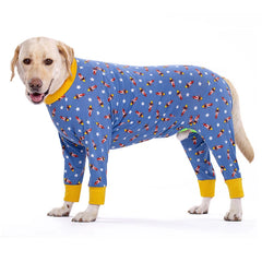 Dog Pyjama Jumpsuit for Medium & Large Dogs – Cosy Full-Cover Belly Recovery Suit (Cuttable Panel)