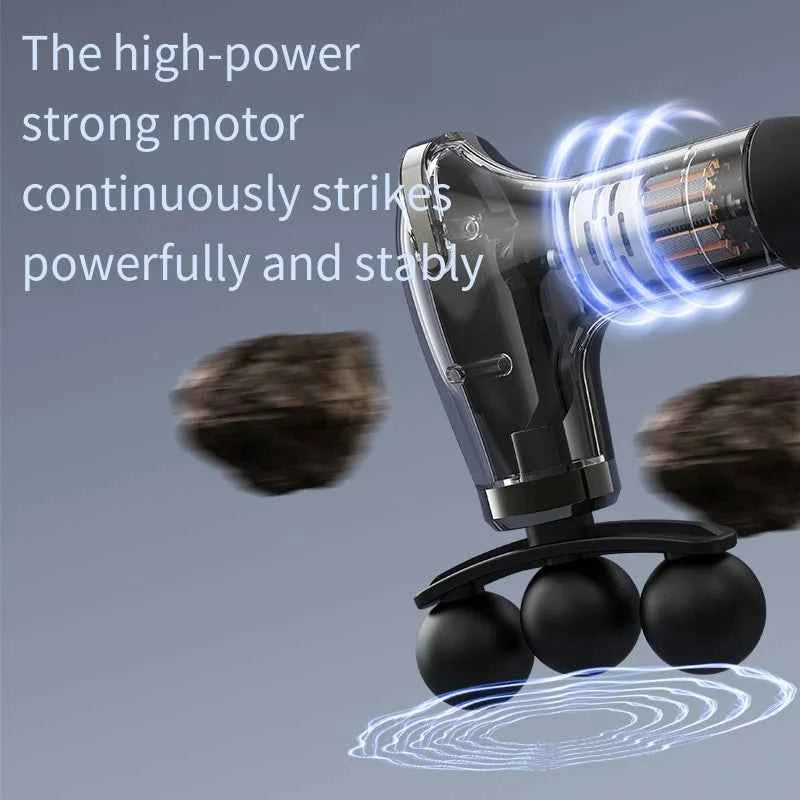 Smart Electric Fascia Gun – Long Handle Deep Tissue Muscle Massager
