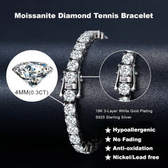 Full Moissanite Tennis Bracelet by Snagg A Bracelet