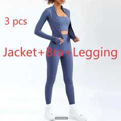 Women's 2/3-Piece Soft Breathable Yoga Set | High Waist Fitness Gym Suit Tracksuit Workout Clothes
