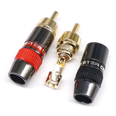 10 Pack RCA Male/Female Connectors – Gold-Plated Copper Audio & Video Plugs for Extension and Wiring by Snagg A Cable Plug