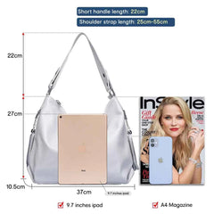Soft Genuine Leather Tassel Hobo Bag – Elegant Women's Shoulder & Messenger Purse Satchel