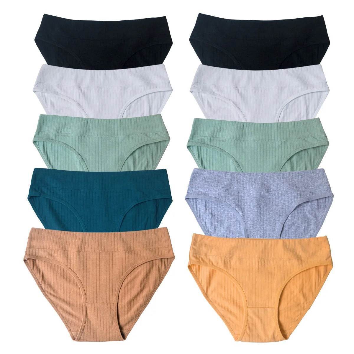 10-Pack Women’s Low-Waist Cotton Panties - SnaggIt
