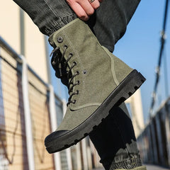 Men’s Fashion Canvas High-Top Sneakers by Snagg A Shoes