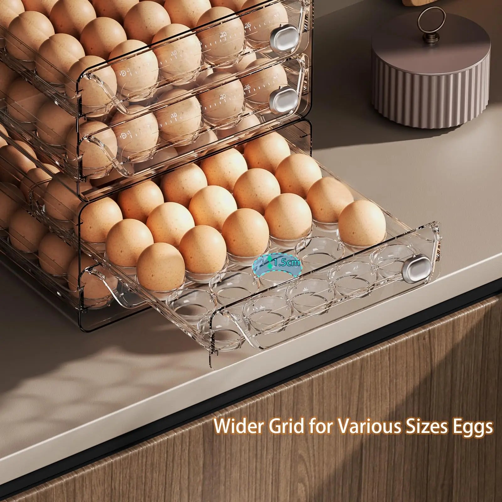Egg Holder for Refrigerator by Snagg A Tray