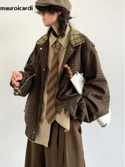 Oversized Patchwork Plaid Jacket by Snagg A Jacket