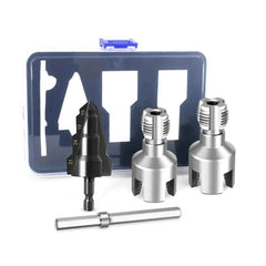 1 Set Professional PPR/PVC Water Pipe Threader & Triple Flute Counterbore Kit