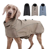 Soft-Shell Waterproof Dog Jacket for Large Dogs – Fleece-Lined Flexible Chest Safety Reflective Outdoor Coat
