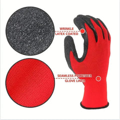 30 Pair Pleated Latex Coated Gloves by Snagg A Gloves