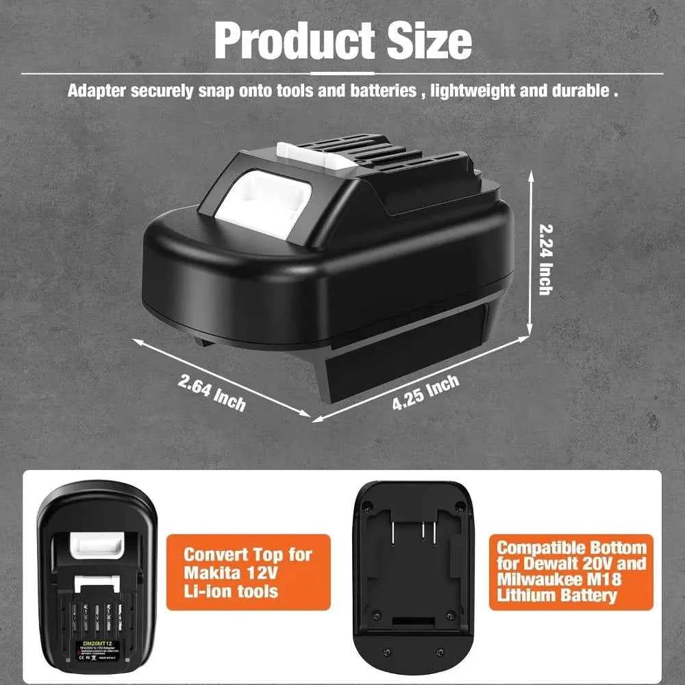 Battery adapter for DeWalt 20V batteries to Makita 12V tools – image 5