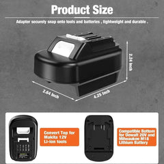 Battery adapter for DeWalt 20V batteries to Makita 12V tools – image 5