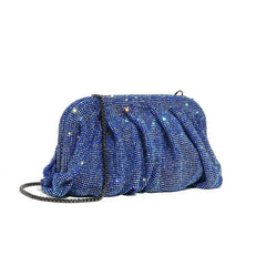 Shiny Rhinestone Crystal Fold Evening Clutch by Snagg It Purses