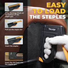 Manual Staple Gun for Wood – Light Duty Upholstery Stapler with 1200 JT21 Staples