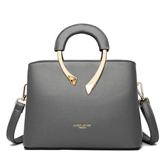 PU Leather Casual Tote Shoulder Bag