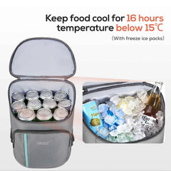 Thermal Insulated Cooler Backpack – Large Capacity Leakproof Picnic Bag with Bottle Opener for Outdoor & Meal Prep