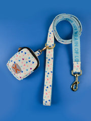 Luxury Double-Sided Print Pet Leash & Poop Bag Holder Set by Snagg A Leash