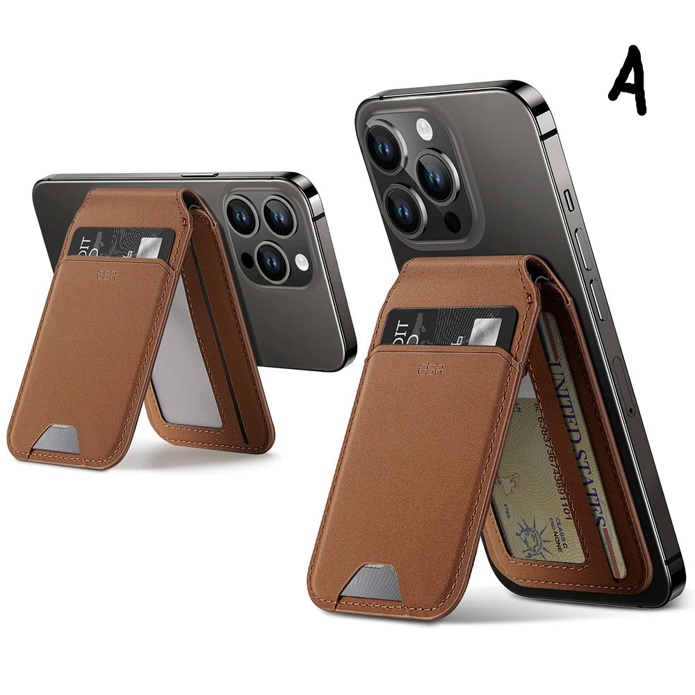 MagSafe Compatible Vegan Leather Wallet with Adjustable Stand by Snagg A MagSafe Wallet