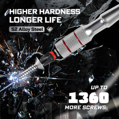 Mini Ratchet Wrench Set 33pcs | 1/4" Adapter S2 Steel Magnetic Screwdriver Bits Colour-Coded Base
