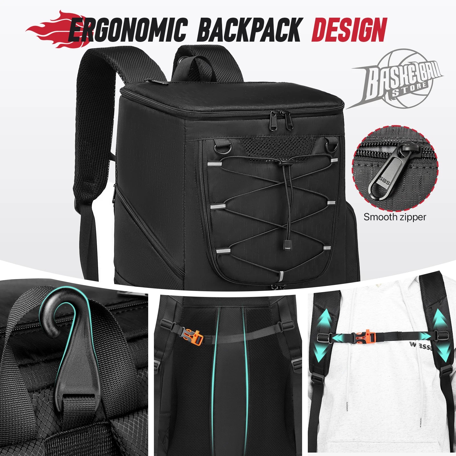 Football & Basketball Sports Backpack by Snagg A Backpack