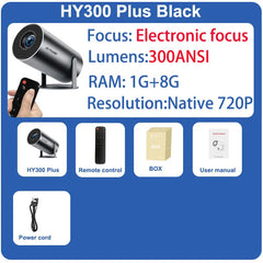 Smart Projector HY300 Plus Android LED Projector with 4K Support by Snagg A Projector