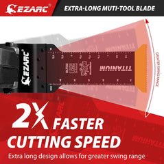 Titanium Oscillating Saw Blades 12pcs | Standard & Extra-Long Multitool Blades for Metal Wood Nails Plastic