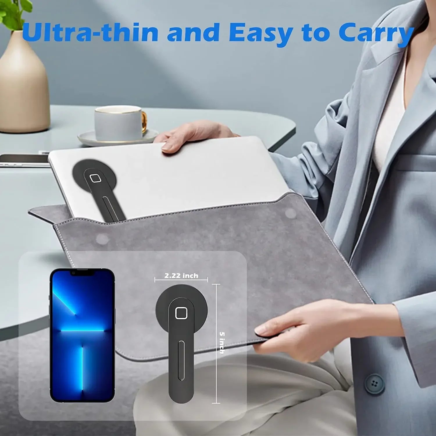 Magnetic Laptop Phone Holder by Snagg A Phone Holder