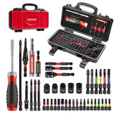 42Pcs Tools Set Packaged with Rachet Screwdriver Handle, s2 Screwdriver Bits and Hold Bit for Home Repairs DIY