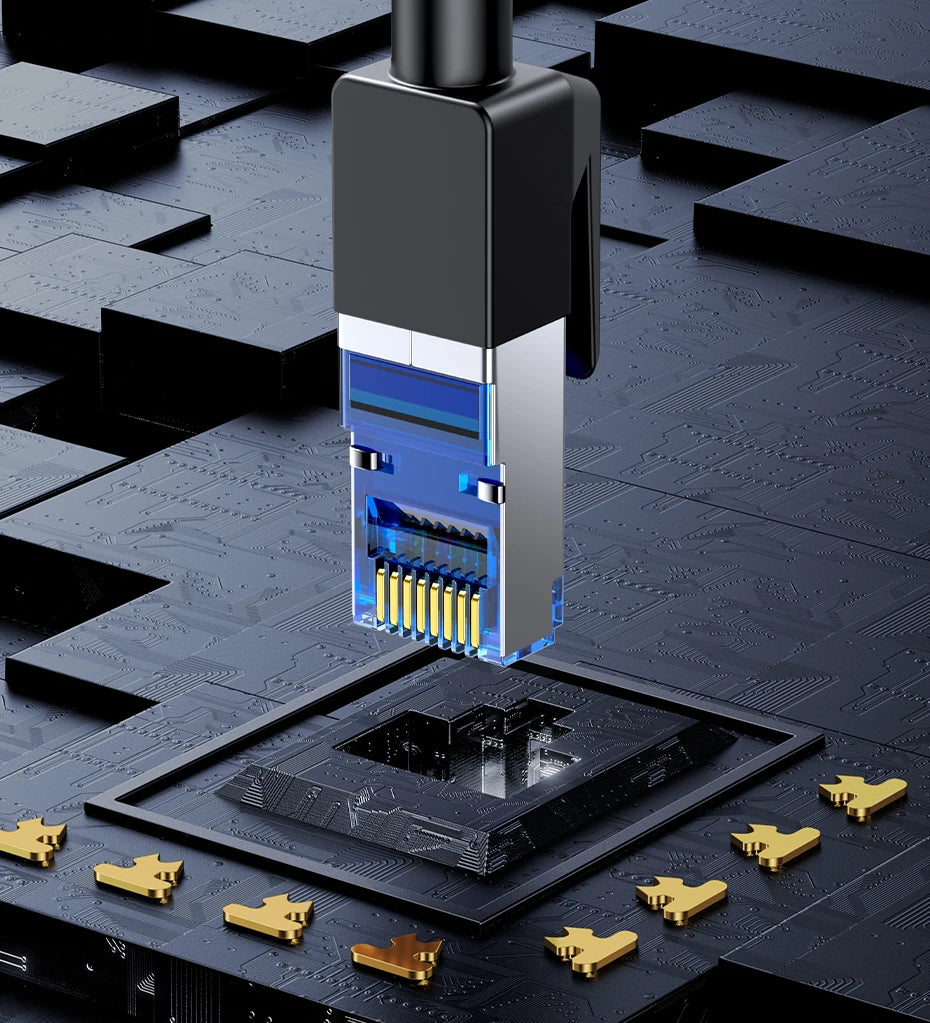 Cat8 Ethernet Cable – 40Gbps 2000MHz Braided LAN Cord for PC, Laptop & PS5 by Snagg A Network Cable