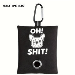 Funny "OH SH*T" Pet Waste Bag Holder | Durable Oxford Fabric Leash Dispenser