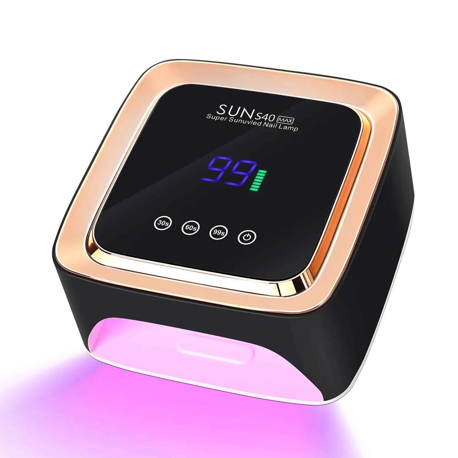 180W High Power Cordless UV/LED Nail Station – 57-LED Wireless Professional Drying Lamp